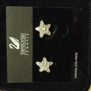 Swarovski Crystal Starfish Pierced Earrings